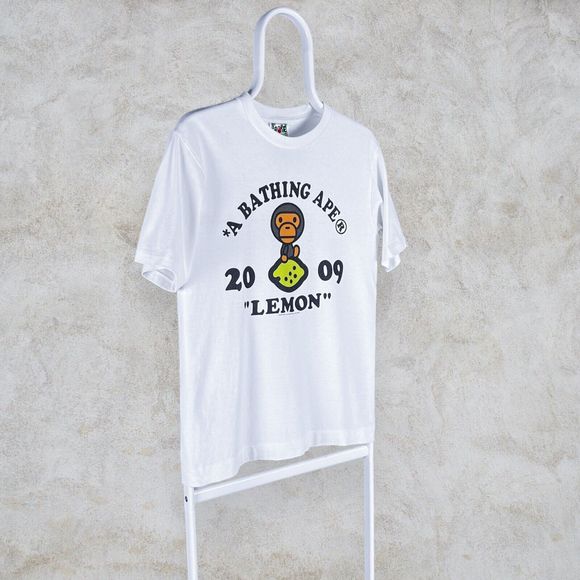 A Bathing Ape Bape T Shirt White 2009 Lemon Baby Milo Single Stitch Mens Small - Picture 4 of 7